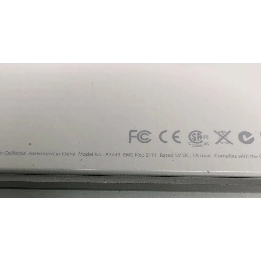 Apple A1243 Wired Slim Aluminum Keyboard‎ w/ USB Ports For iMac EUC